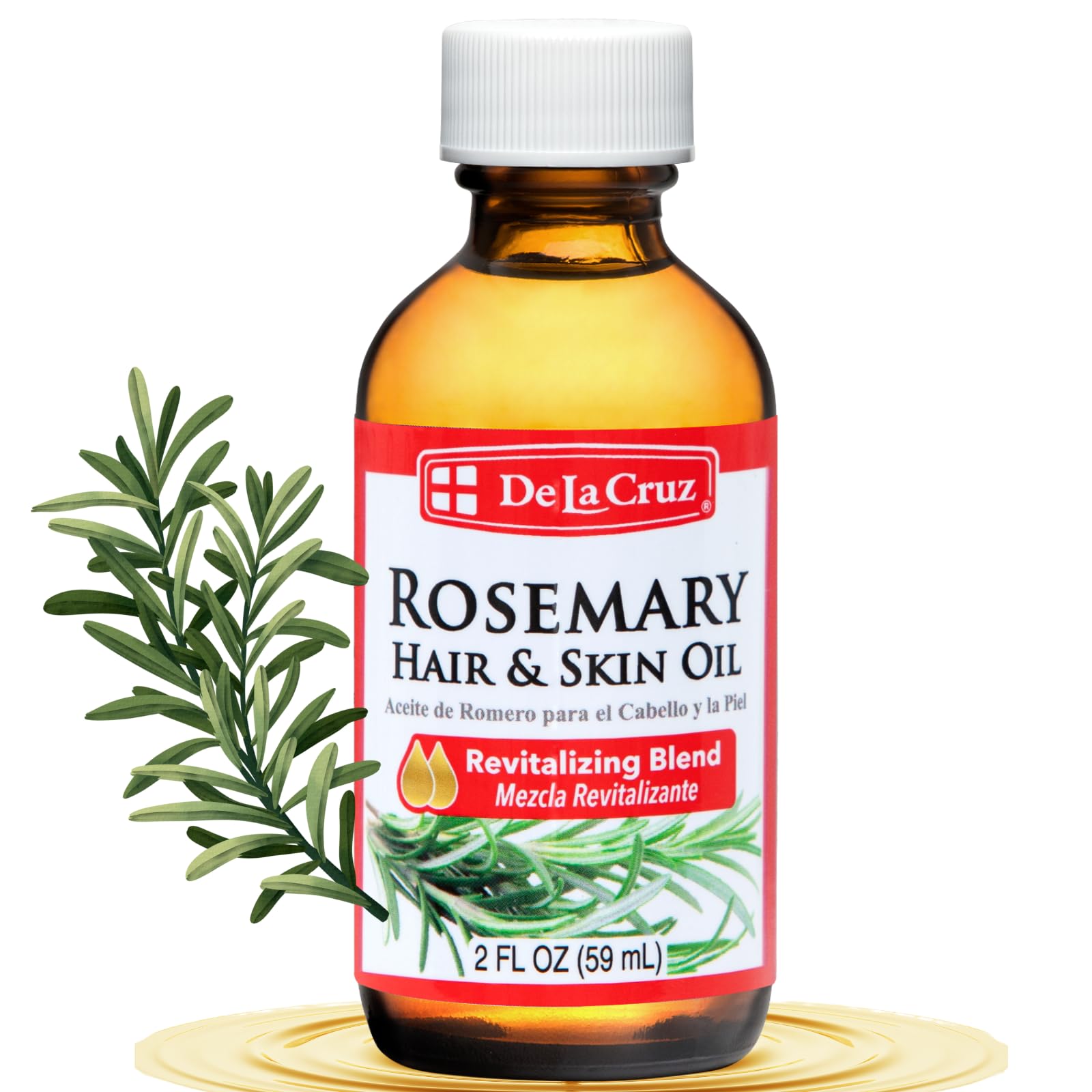 E0332- DE LA CRUZ® OIL OF ROSEMARY BLEND FOR SKIN & HAIR 2 fl. oz.