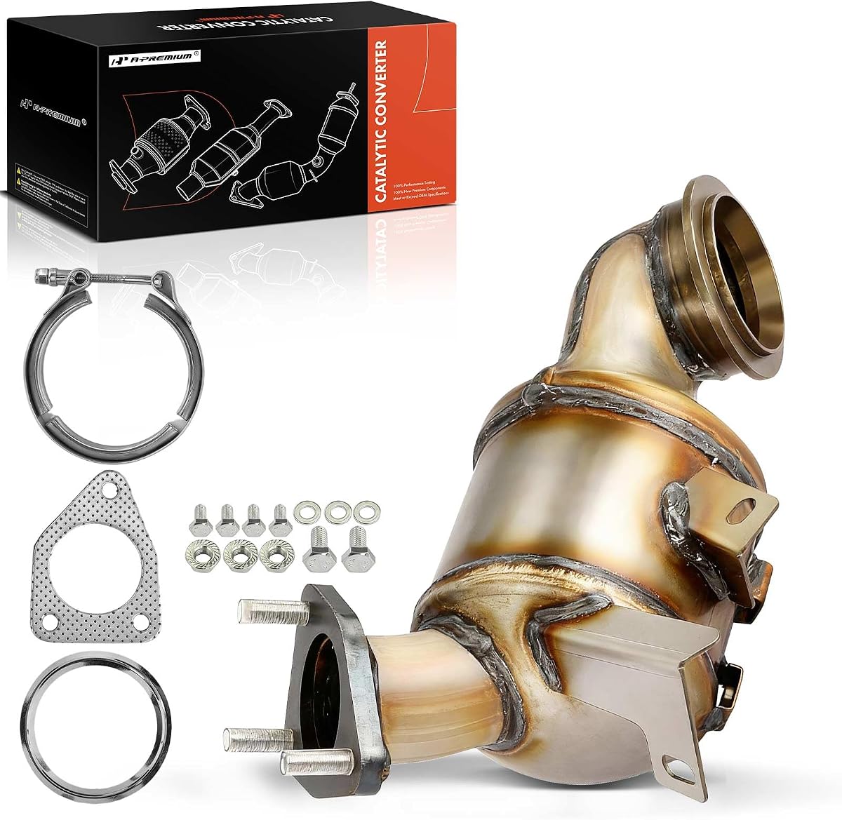 Convertidor catalítico frontal A-Premium, compatible con EPA | Compatible con Chevy Cruze 2011-2016, Sonic 2012-2020, Trax 2013-2021 y Buick Encore 2013-2021, 1.4L.