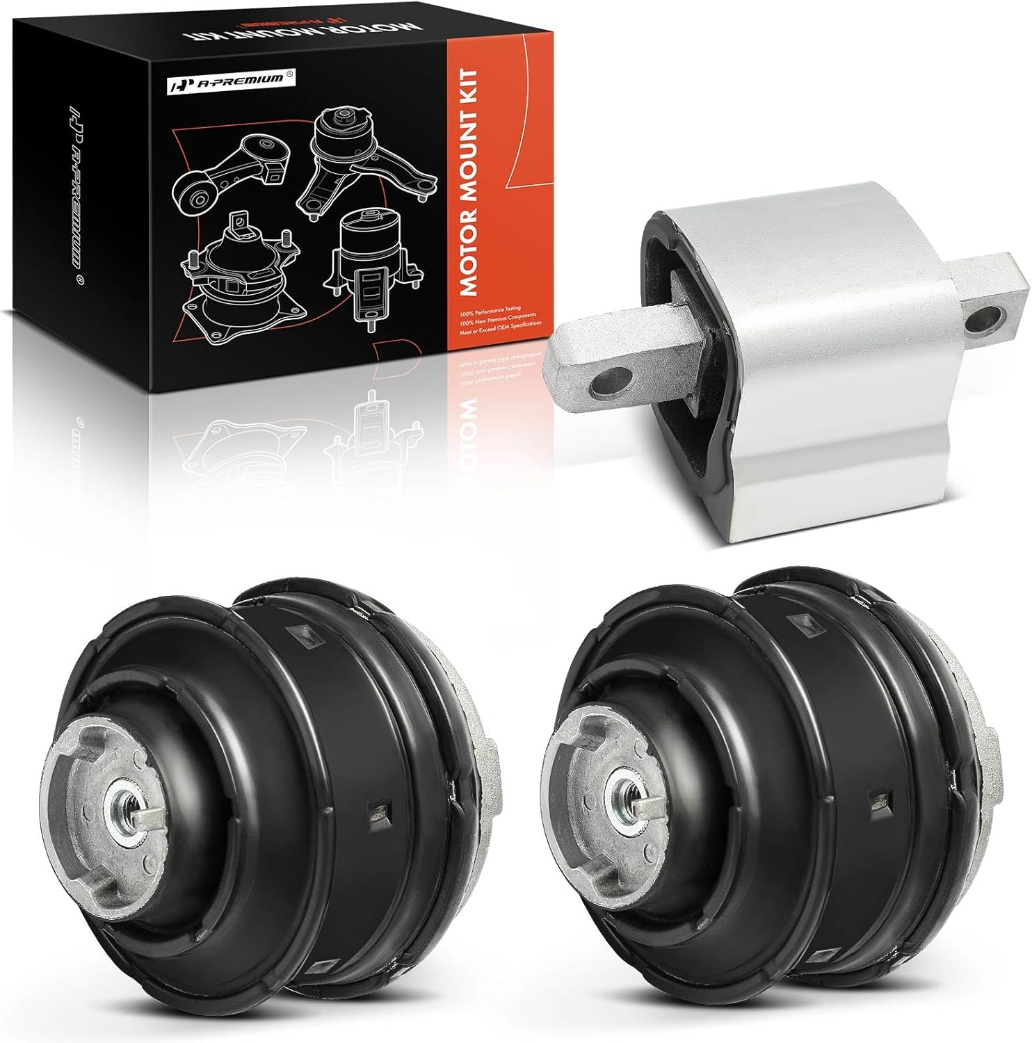 A-Premium 3PCS Engine Motor Mount Transmission Mount Kit [Automatic Transmission] Compatible with Mercedes-Benz C230 1997-2000 2002, C280, C43 AMG, E300, SLK32 AMG, SLK320, CLK320, CLK430, CLK55 AMG