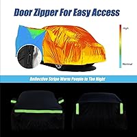 Vista 6 de Fundas impermeables de coche para Mini Cooper S 2002-2021 de 2 puertas (negro) 210T personalizadas 6 capas resistentes al agua, protección para todo