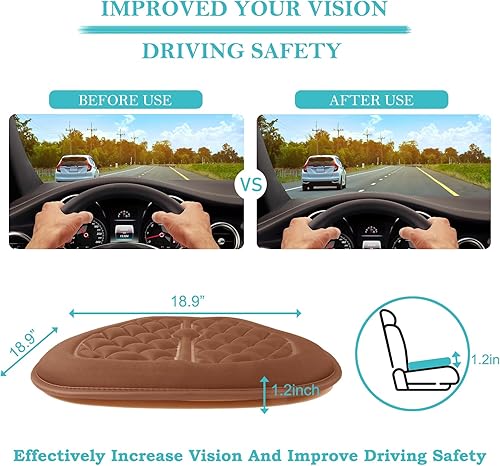 Miniatura 3 de Big Ant Car Seat Cushion, Comfort Memory Foam Driver Seat Cushion Improve Driving View, Sciatica and Lower Back Pain Relief, Thick Seat Cushions for