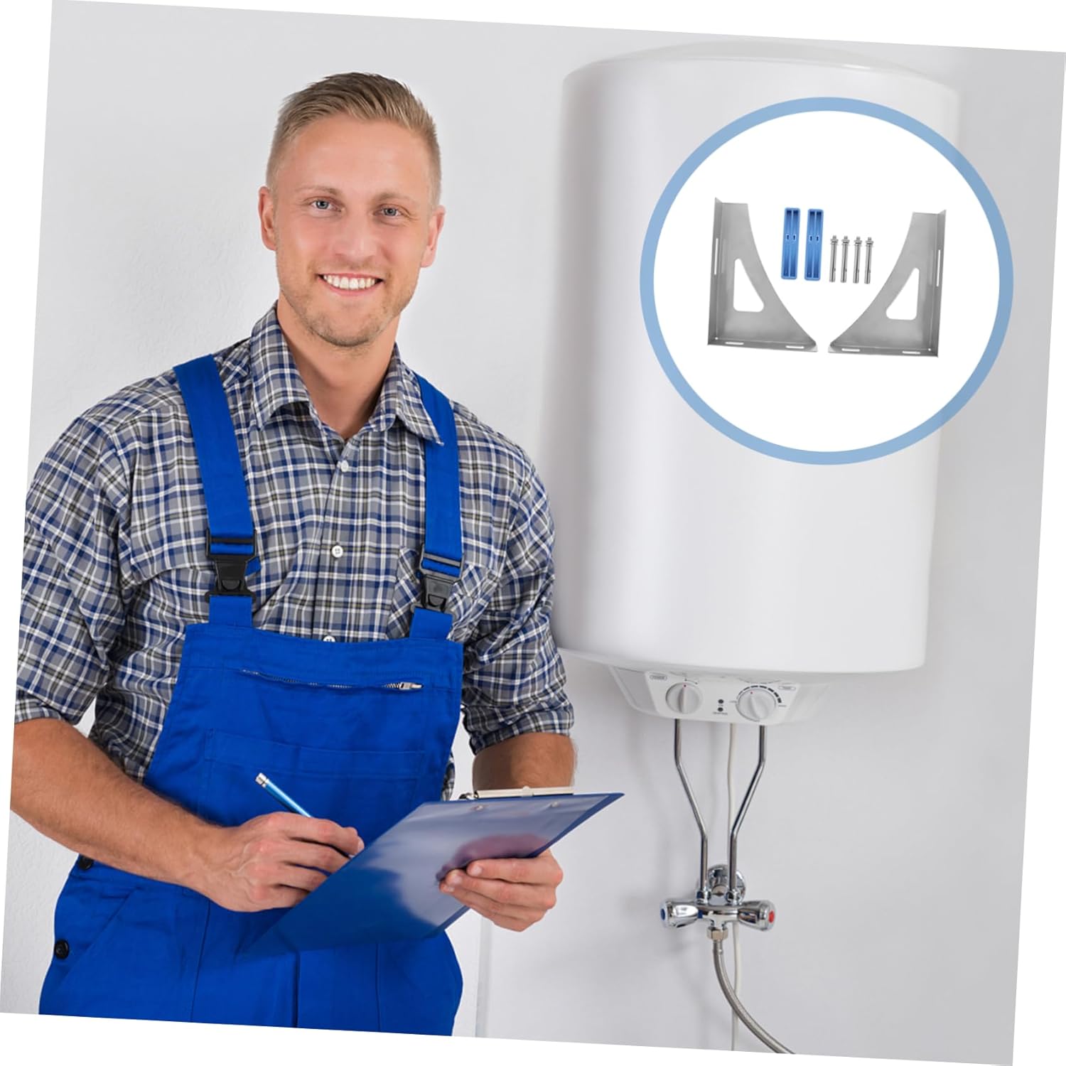 Stainless Steel Electric Hot Water Heater Bracket Wall Mount Stand Easy Install Space Saving