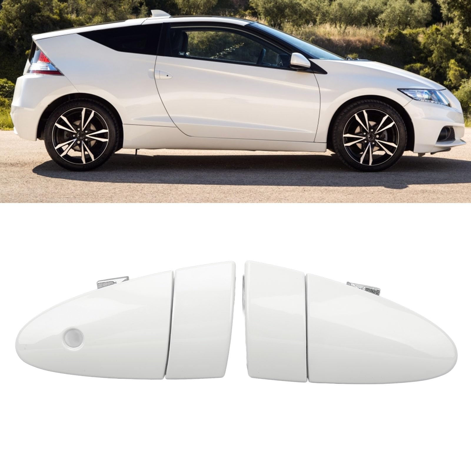 Cocoarm Zewnętrzna Klamka Drzwi Samochodu, materiał ABS, Płynna Praca, Pasuje do CR-Z 2011 do 2015, Klamka Lewego Prawego Drzwi (WHITE)