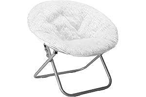 Cozy and Stylish: Mongolian Faux Fur Round Chair for Teens