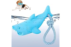 Aqua-Fetching Fun for Fido: Shark-Themed Floating Dog Toy Set