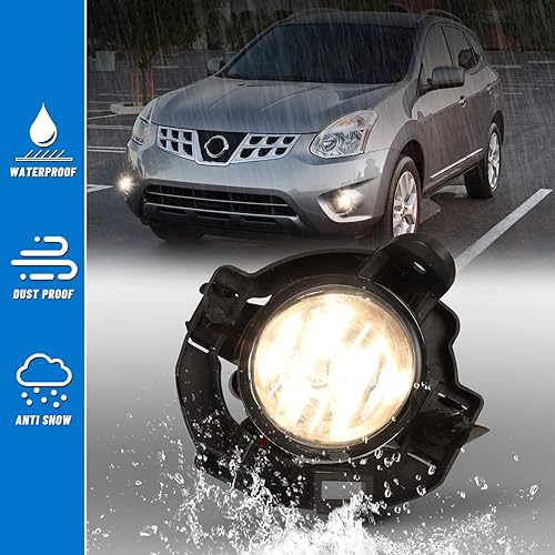 Miniatura 6 de Faros antiniebla compatibles con Nissan Rogue 2008-2013 Driver Passenger Replacement Lamps Assembly