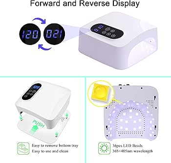 Amazon.com : 72W Cordless Led Nail Lamp, Rechargeable Nail Dryer
