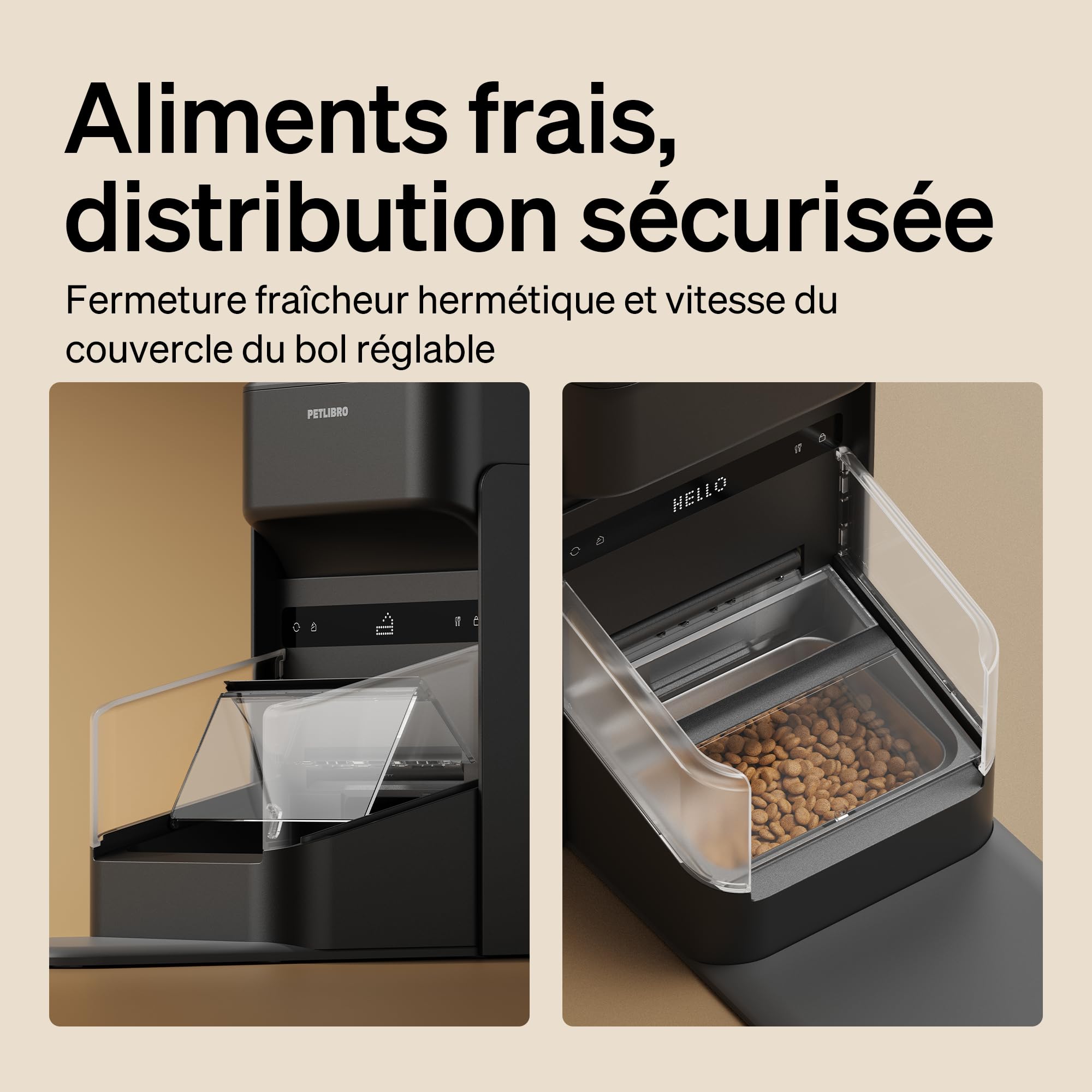 PETLIBRO Distributeur Automatique RFID pour Chat, Wi-Fi 2,4/5 GHz, Contrôle par Application, Reconnaissance par Collier RFID, Couvercle à Ouverture Automatique, Pour Régimes Alimentaires Personnalisés