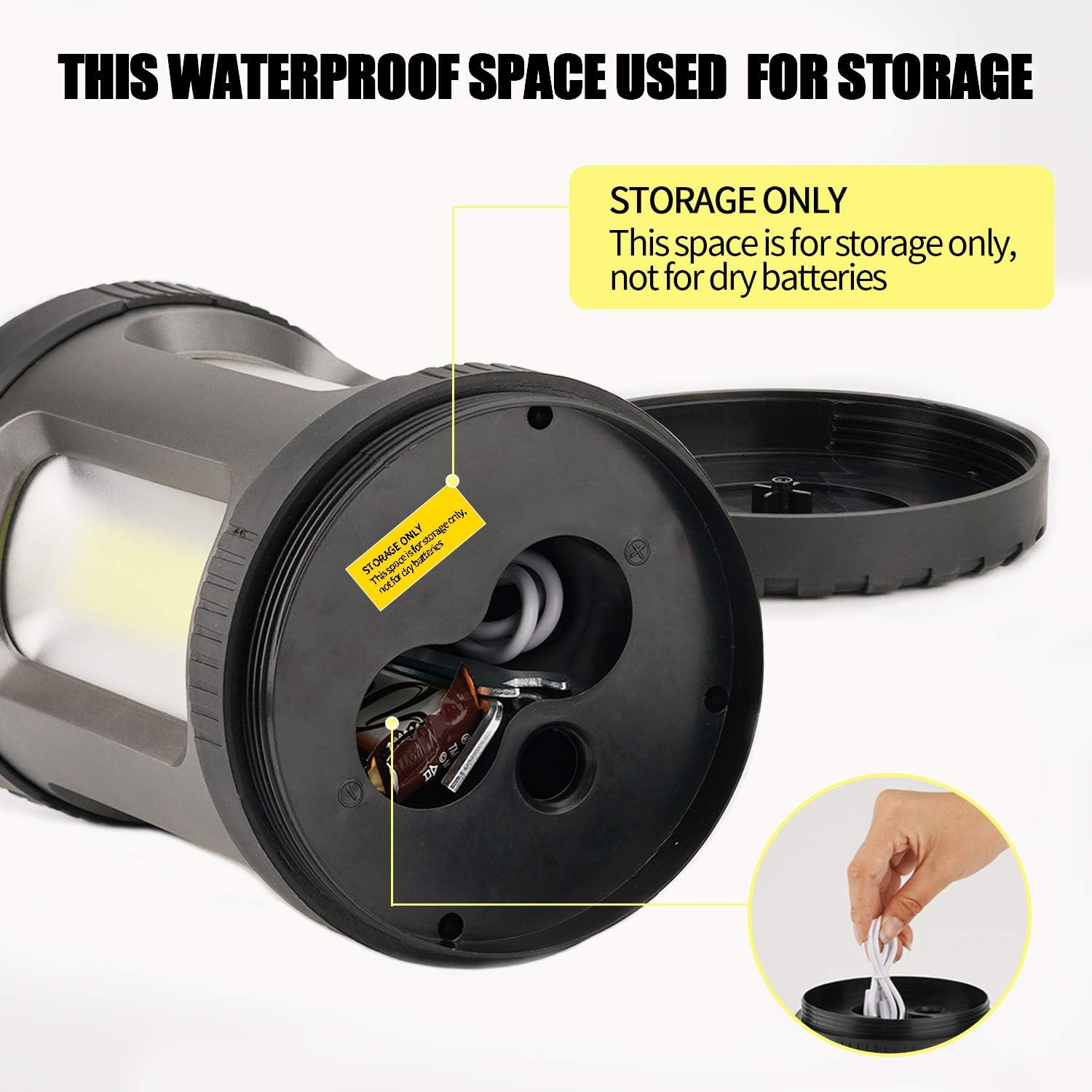 LED Camping Lantern, 2000LM Rechargeable Battery Powered Camping Lights 5 Light Modes Bright COB Lantern Outdoor Portable Lanterns Suitable for Emergency Camping Hiking and Car-Repairing