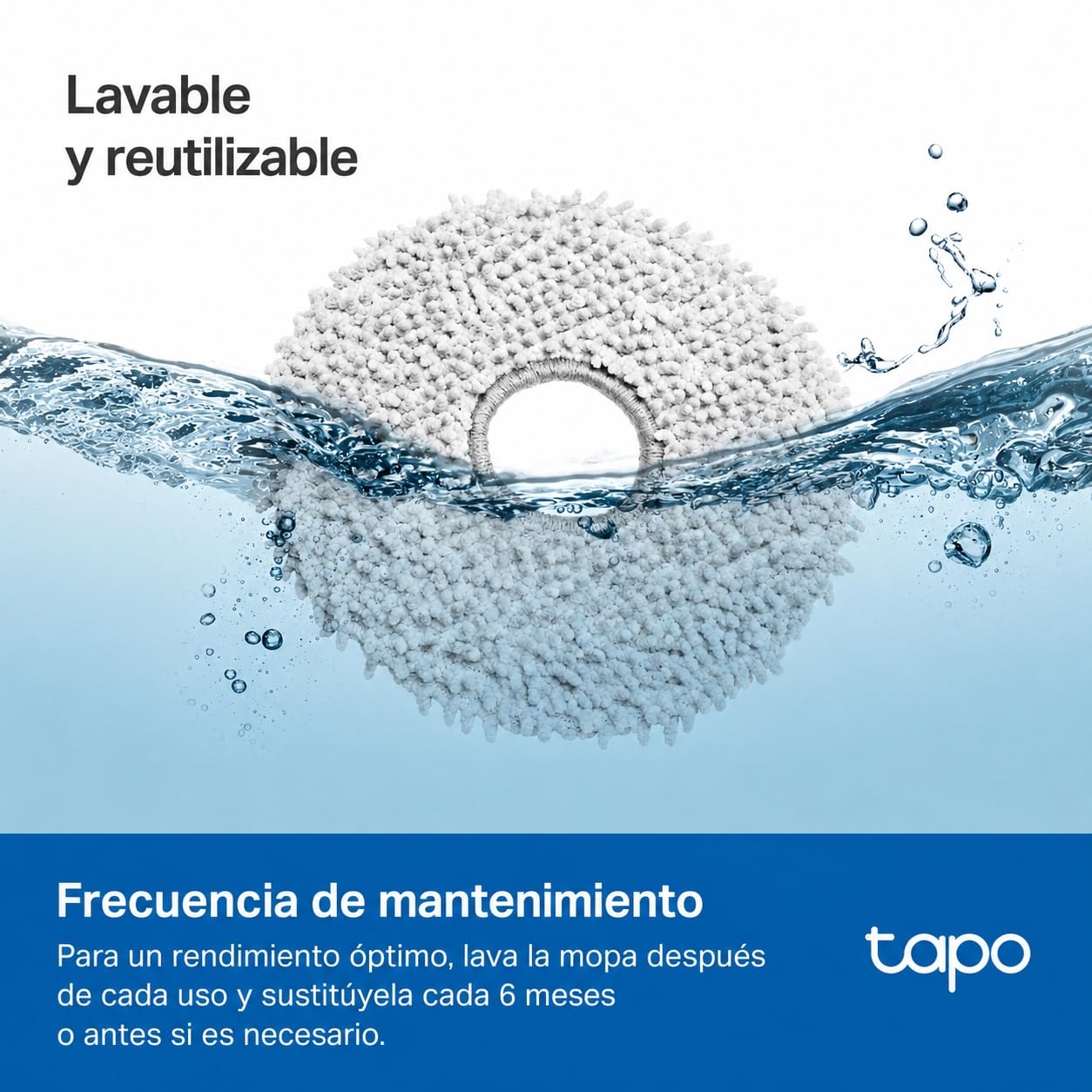 Tapo RVA110 - Kit de Repuestos para Robot Aspirador Tapo RV50 Omni/Pro Omni, Cepillos Antienredos, Filtros HEPA Lavables, Mopas y Accesorios de Reemplazo