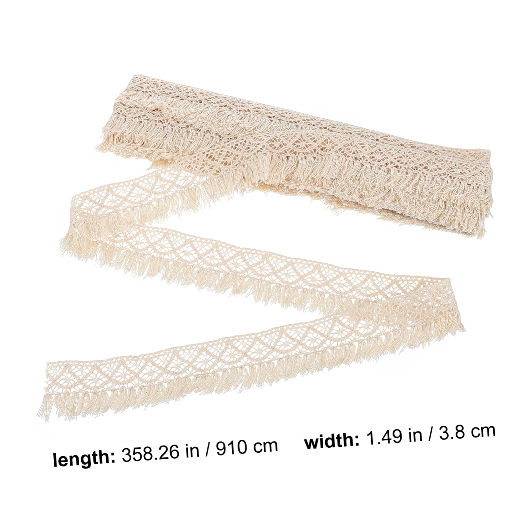 STOBOK 2stücke Tassel-spitzenborte Aus Breit Für Hochzeitskleider -projekte Und Dekoration Von Feiern Und Veranstaltungen Yards Naturweiß