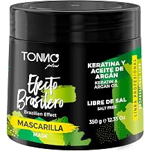 PLACENTA LIFE Tonno Plus Brazilian Effect Hair Mask 12.35 oz - Keratin & Argan Oil Deep Repair Treatment for Straightened & Frizzy Hair, Hydrating Conditioning Formula, Salt Free