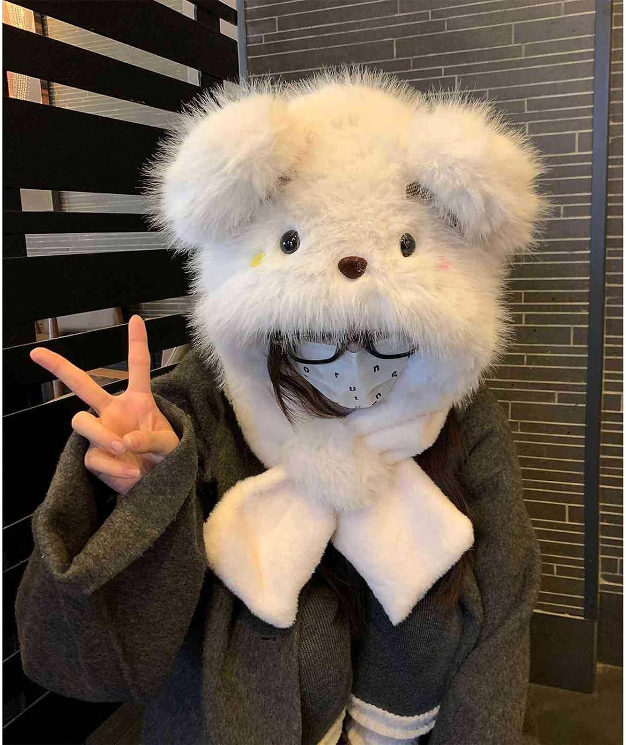 Furry Bear Warm Trapper Hat Stylish Cap Warm Ushanka Hat for Outdoor Winter for Skiing Camping Hiking