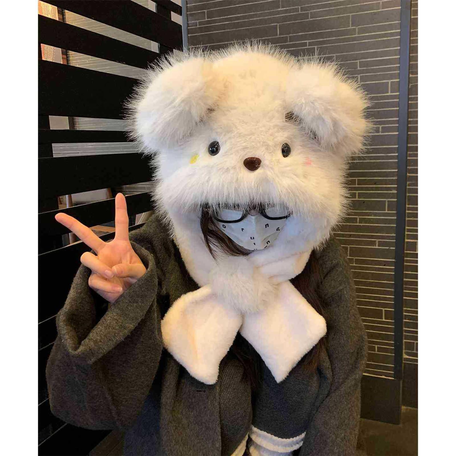 Furry Bear Warm Earflaps Caldo Trapper Cappello per Sci Skateboard Spessa Ushanka per il Freddo Unisex Trapper