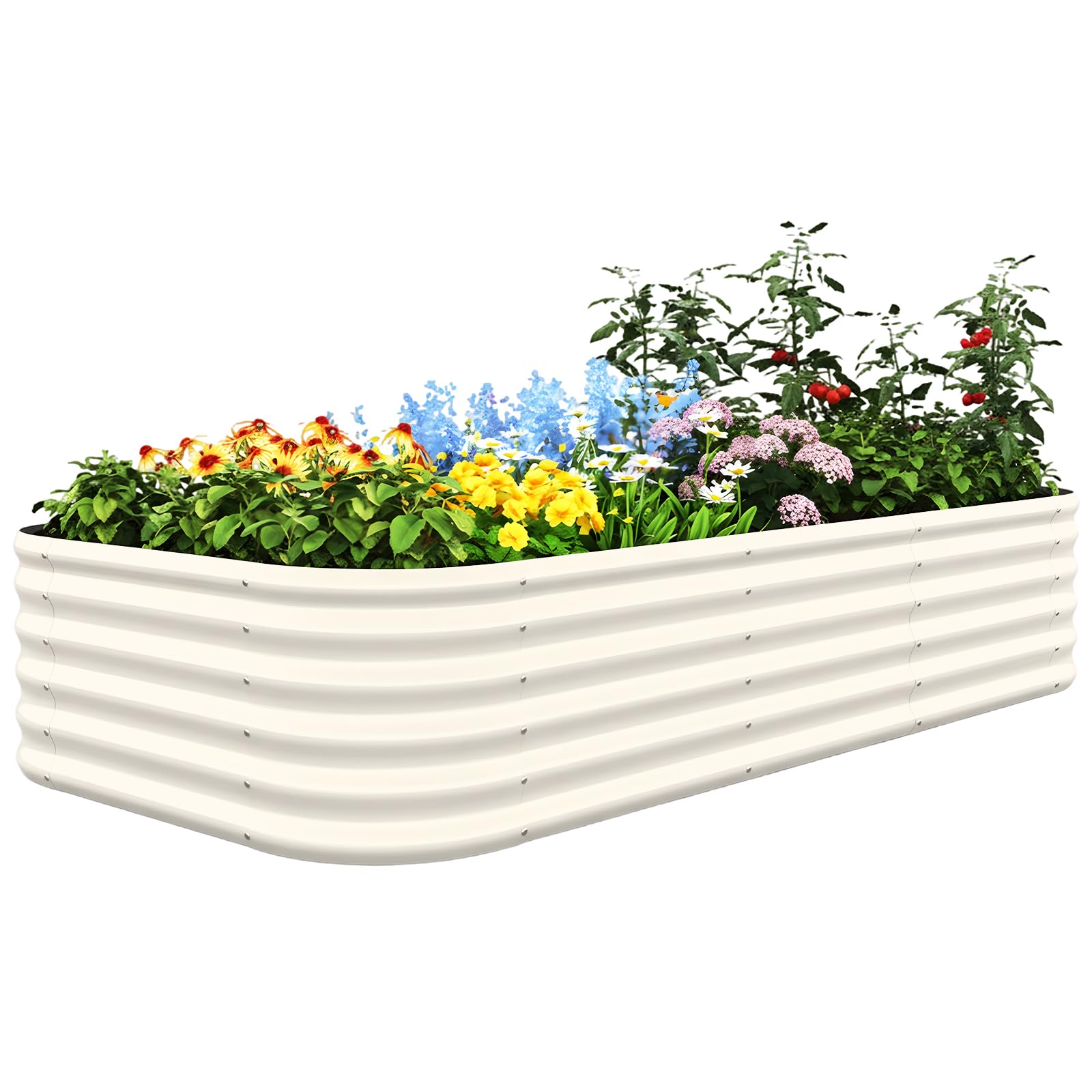 Quictent 8x4x1.5ft Oval Raised Bed