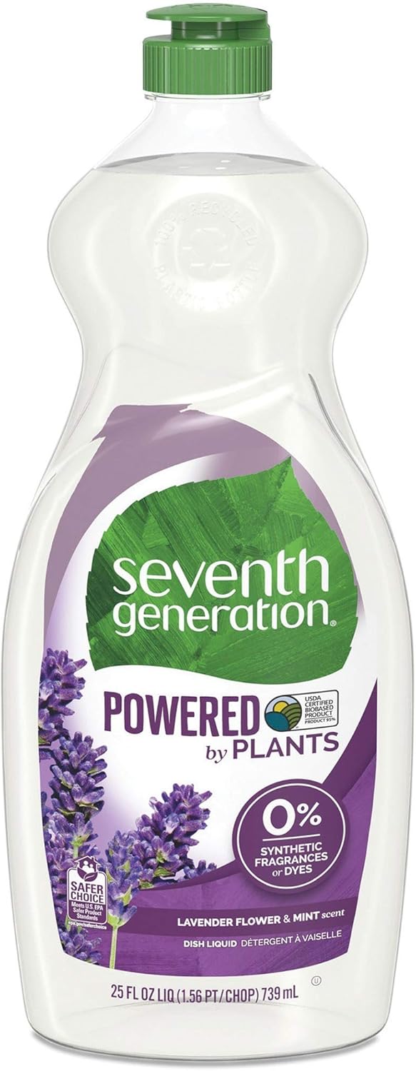 Seventh Generation Dish Liquid, 25Ounce Bottles, Pack of 12, Packaging