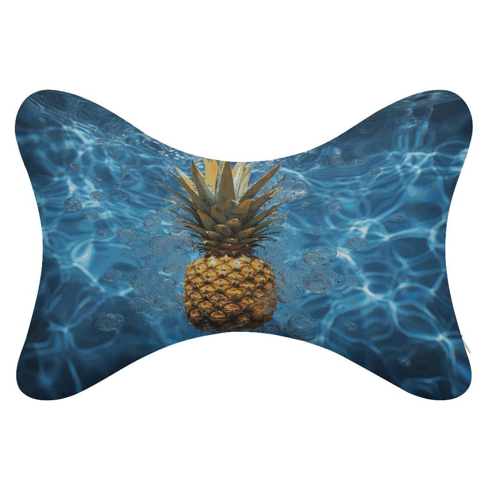 FekiLoot Pineapple in The Pool Car Headrest Set of 2,Softness Memory Foam Car Neck Pillow with Breathable Removable Cover Car Neck Support Pillow Ergonomic for Driving, Office