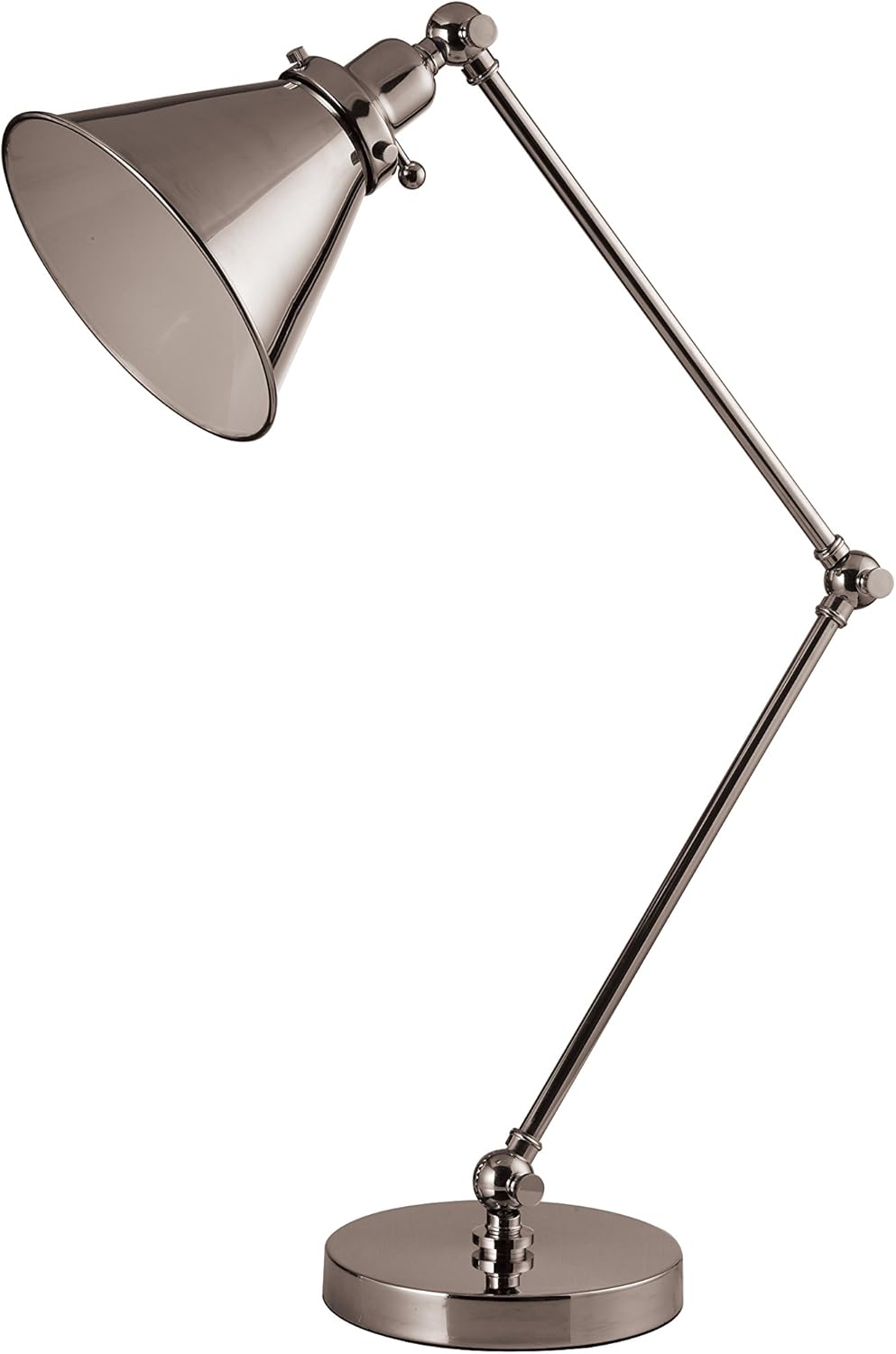 Decorator's Lighting 17068PN Adjustable Desk Lamp, 24.5" H, Polished Nickel Decorator's Lighting 17068PN Adjustable Desk Lamp, 24.5" H, Polished Nickel