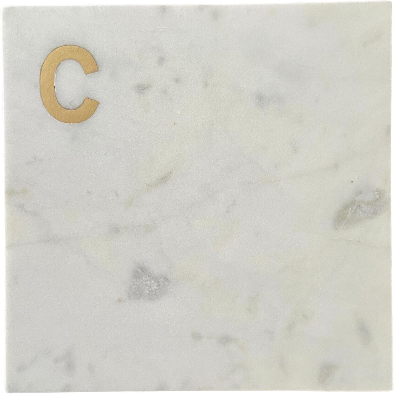 Monogram Marble Cheese Board, Personalized Charcuterie Board with Brass Initial, Christmas and Wedding Gift for Couples, Hosting and Housewarming Essentials