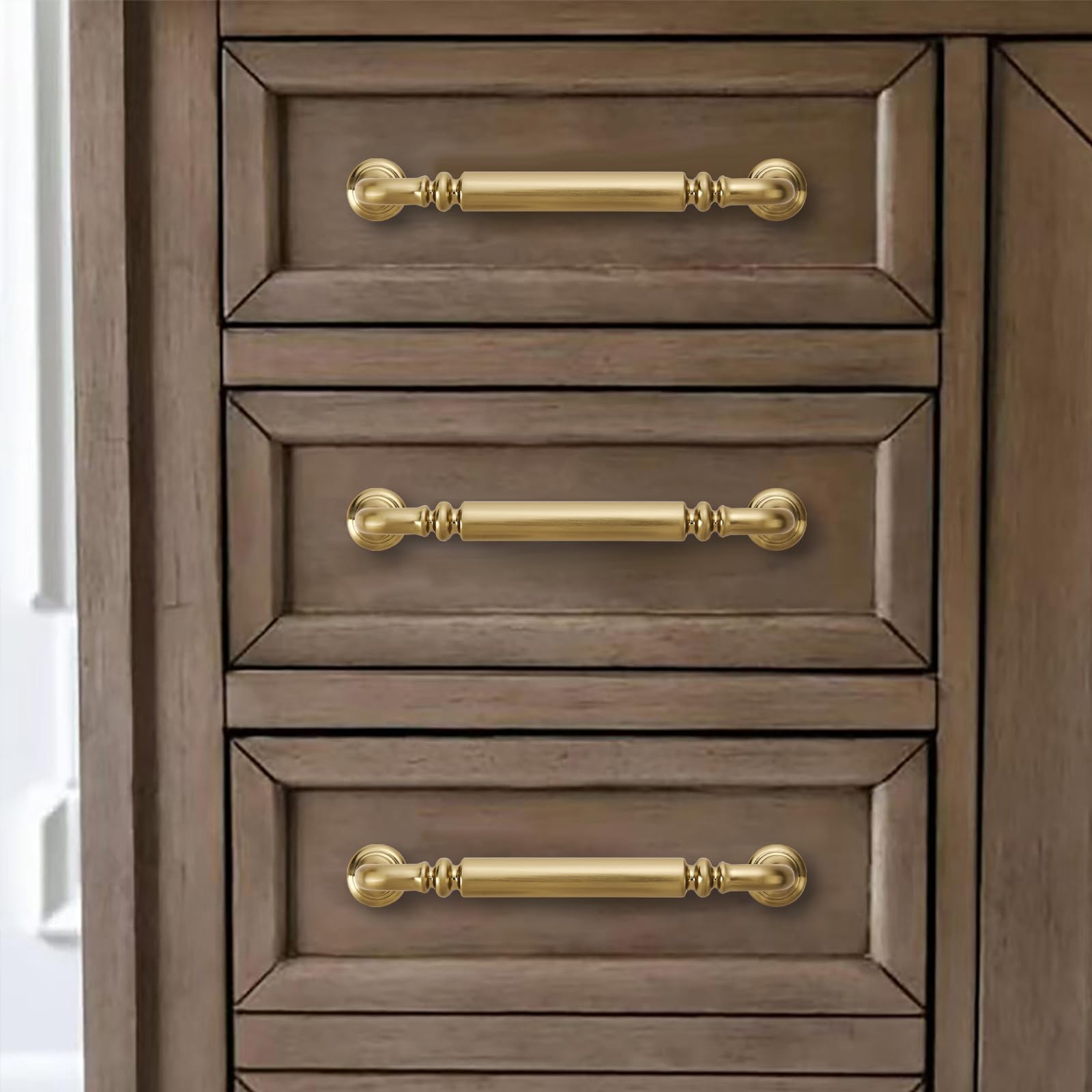 KHTUMEWARE-80392 Champagne Bronze Cabinet Pulls CTC 3 in (76 mm) 2-Pack in Champagne Bronze — KHTUMEWARE