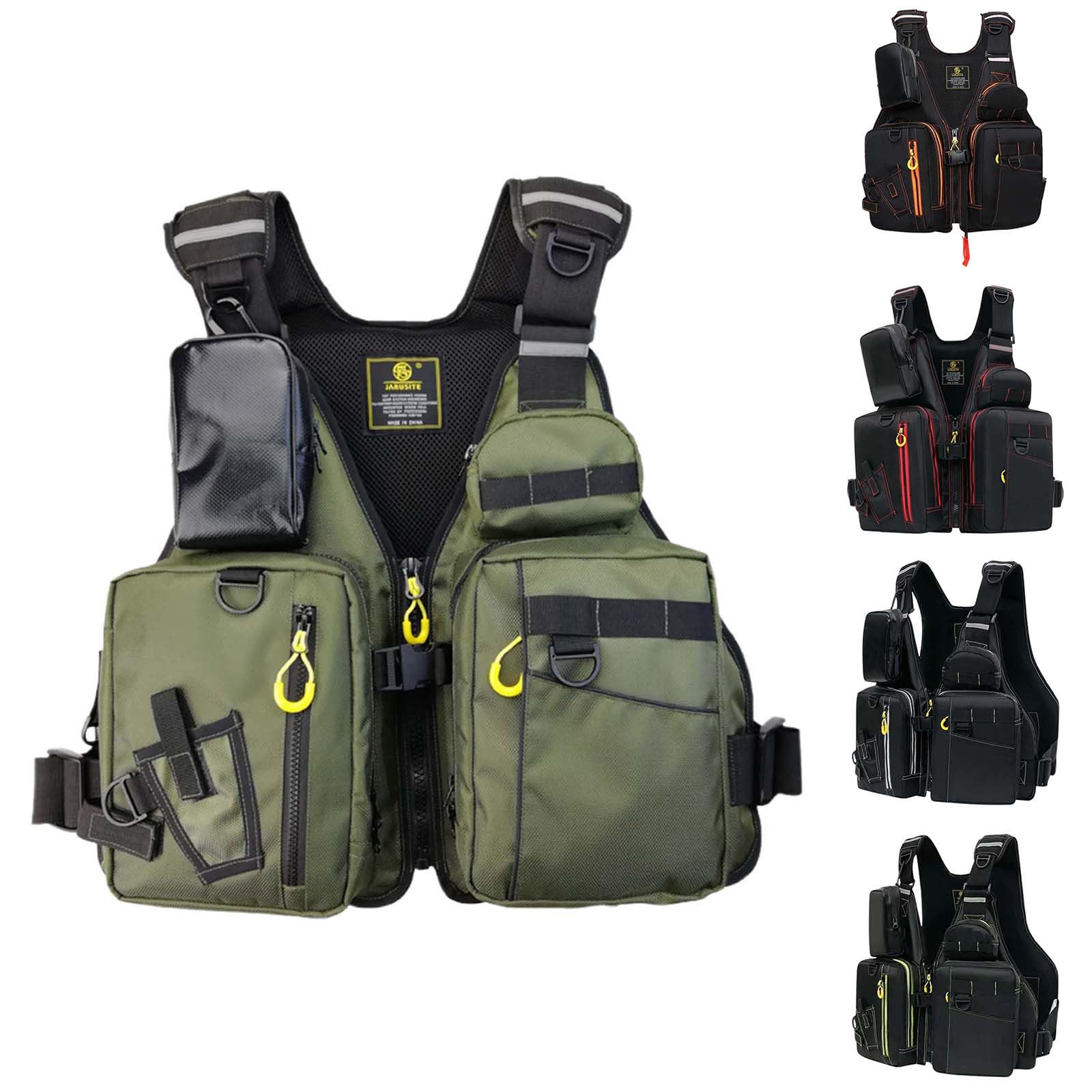 Gilet tattico da uomo per la pesca, accessori per la pesca, attività all'aperto, tempo libero, traspirante, gilet per il tempo libero, con molte tasche, per fattorie, caccia, pesca, sport