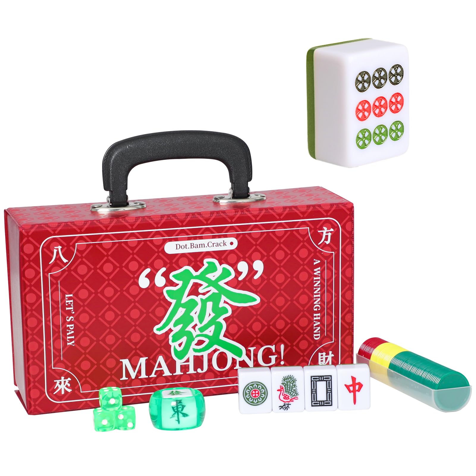 Amazon.com: Jongyance Chinese Mahjong Set, Large Mahjong Tiles Set