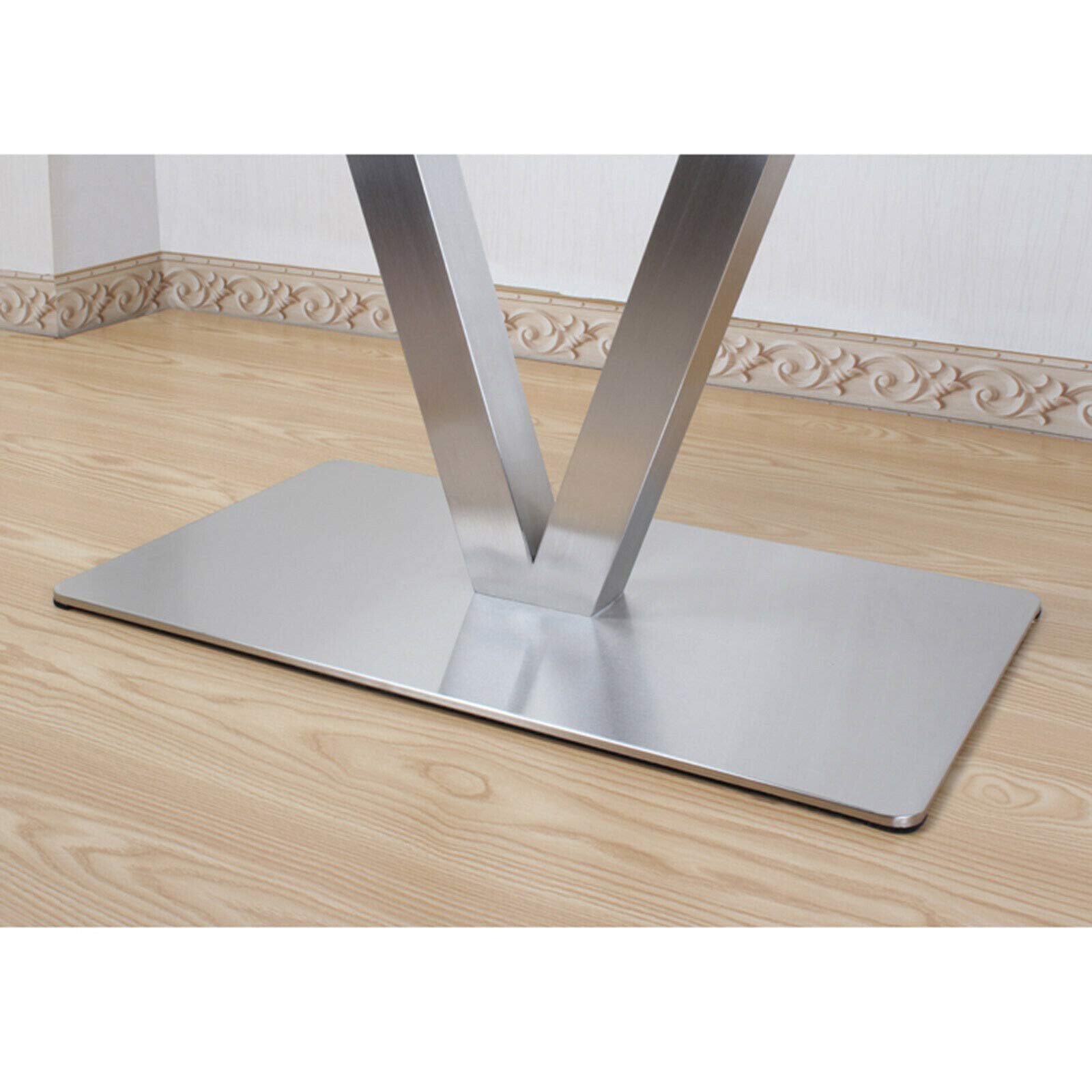 Estructura de 70 cm Con Doble Pie de Acero Inoxidable - Base para Mesa de Bistró Gourmet (Sin Tablero)