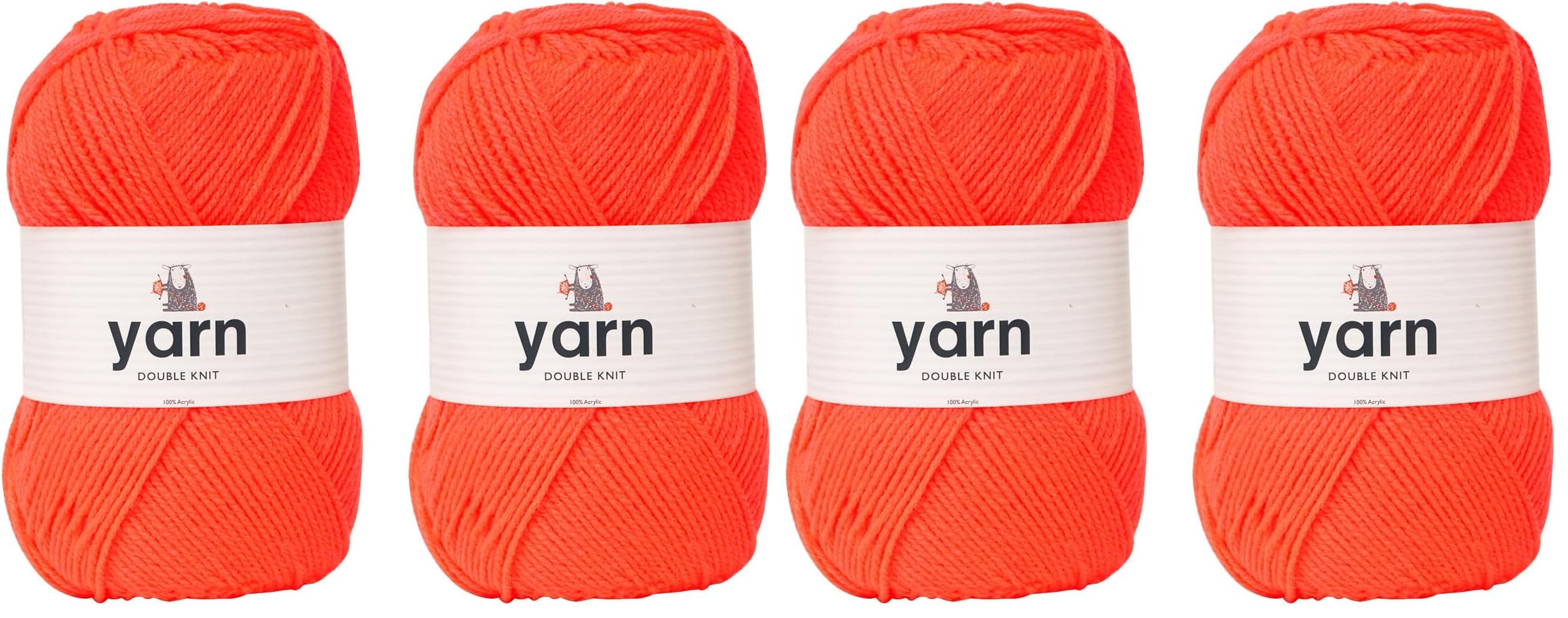 KORBOND DK Black Yarn - 100g Acrylic Wool - Lightweight, Hypoallergenic & Durable Double Knit Crochet Yarn Knitting Wool (290m Total) — view 62