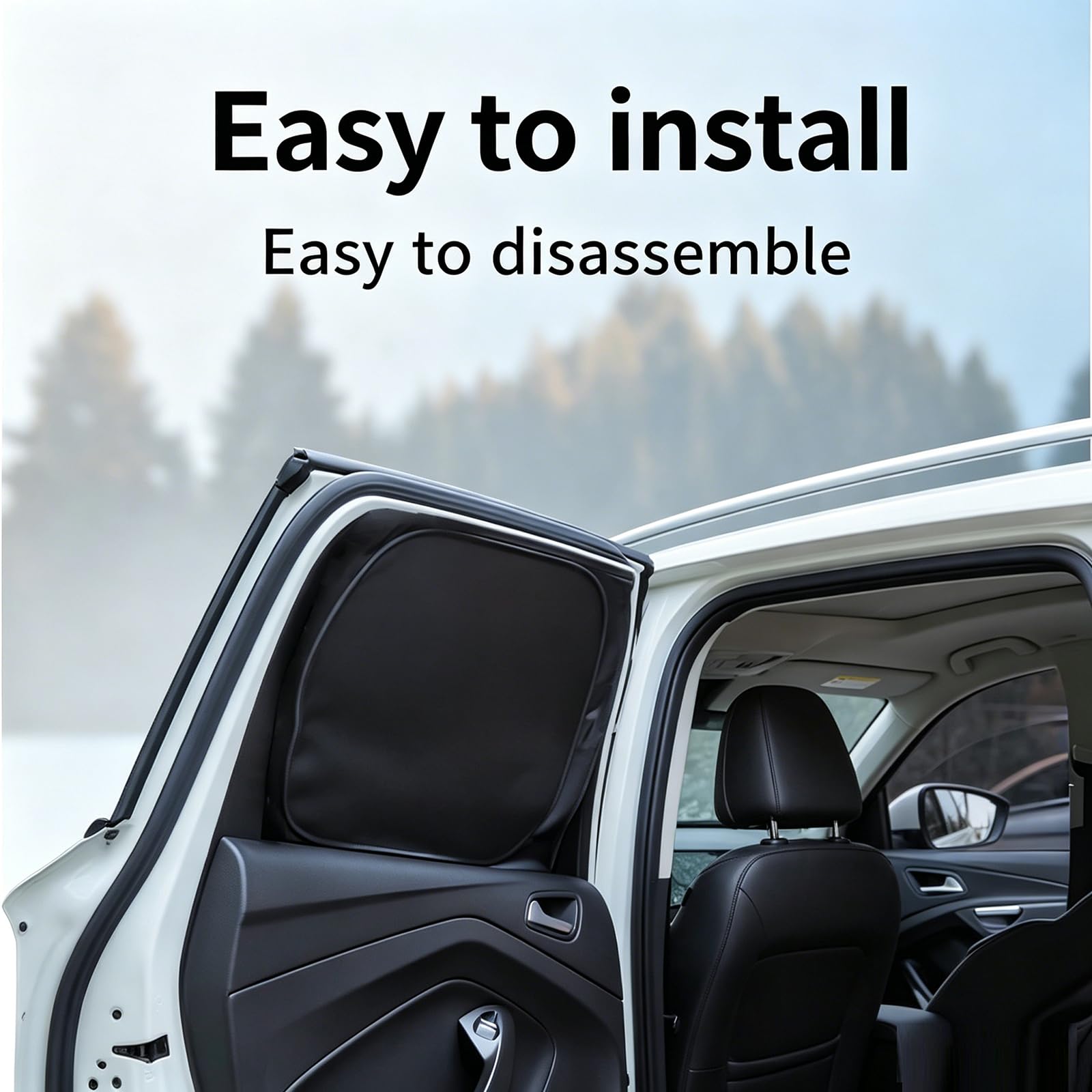 Tende Parasole Oscuranti per Auto, per Volvo V90 Cross Country (254; 2016–2025), Clip-On Isolamento Termico Efficace, Protezione UV e Privacy, Ideale per Campeggio,2 Front Side