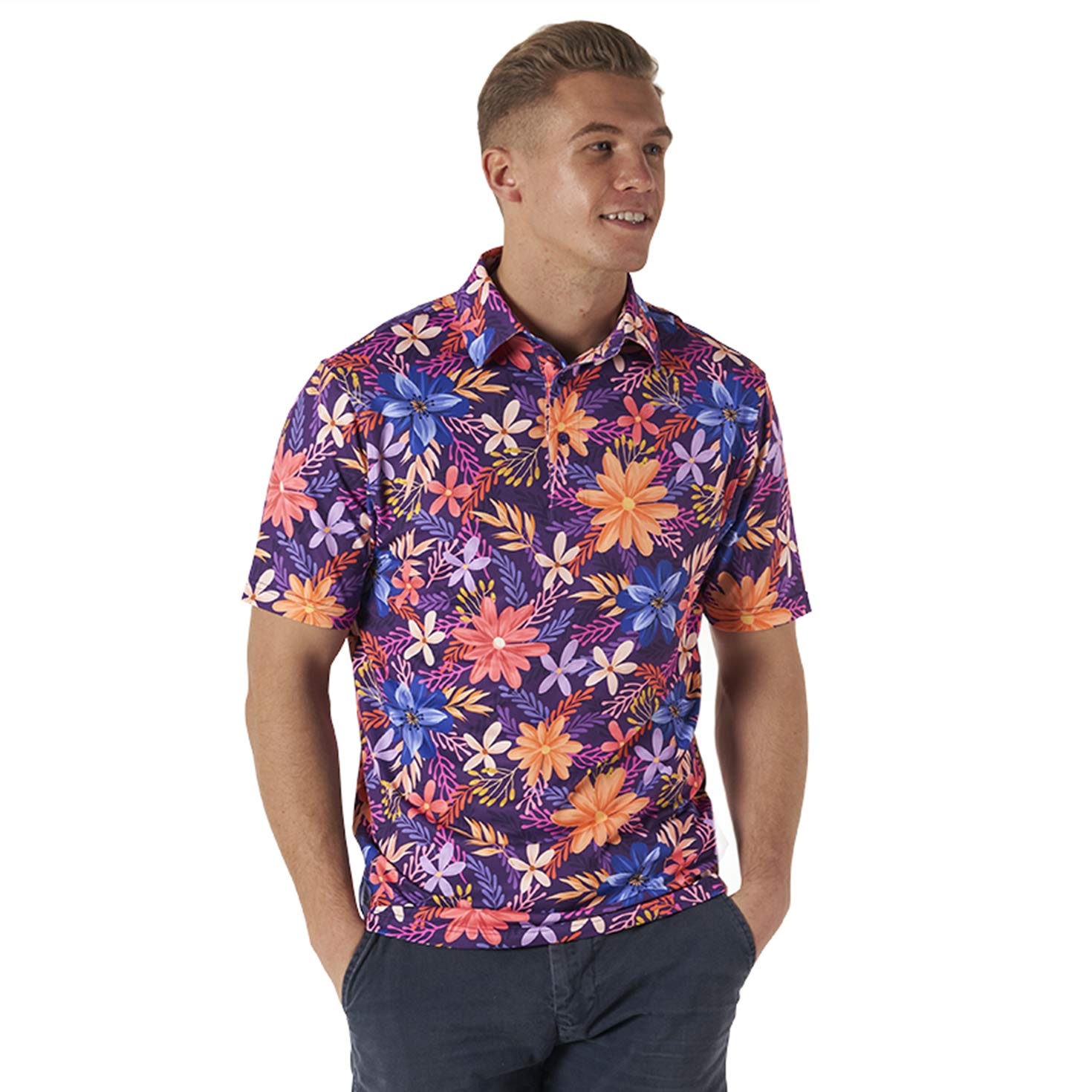 Royal & Awesome Camisas Polo de Golf para Hombre, Camisetas de Golf