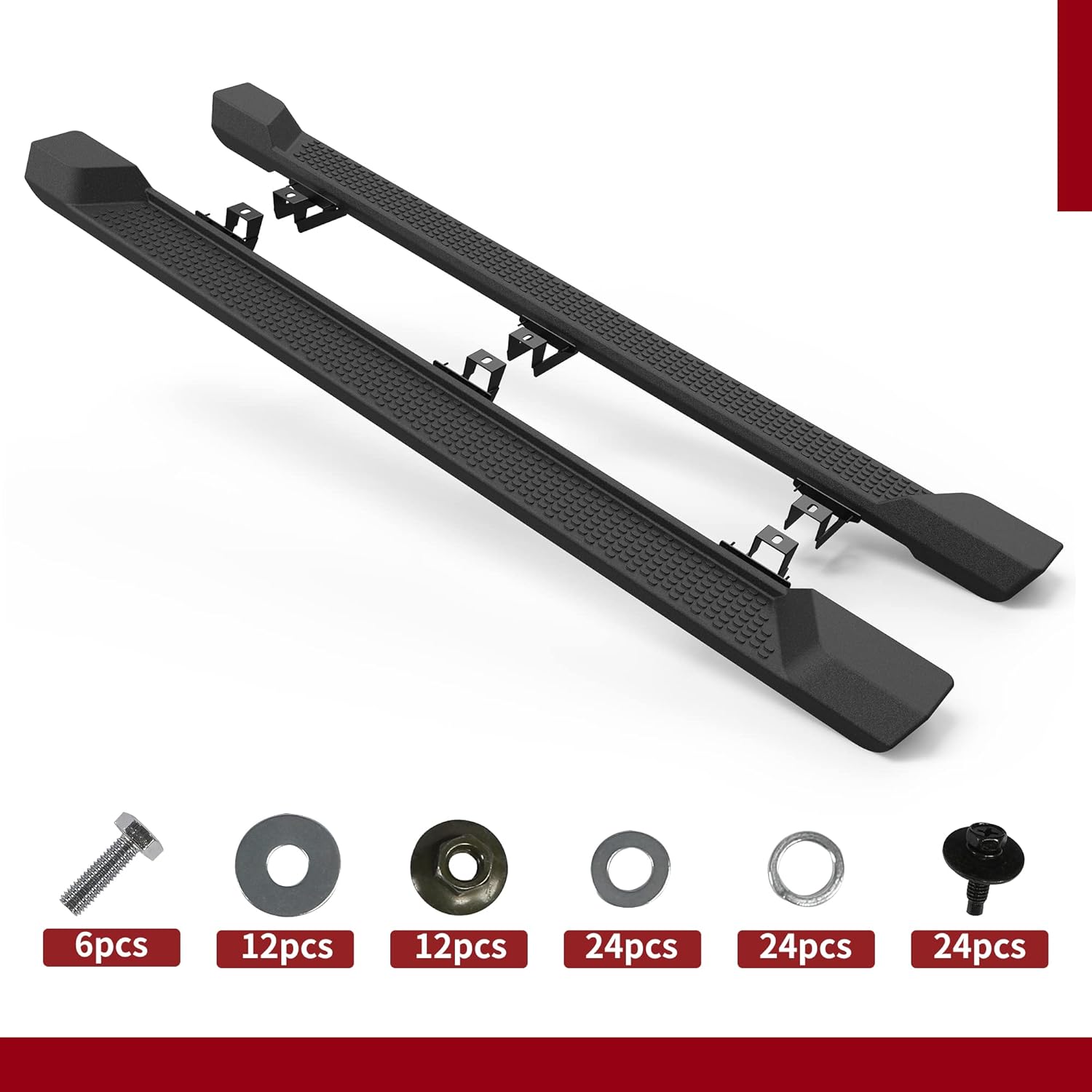 YITAMOTOR 6 inches OE Style Running Boards, Side Steps Compatible for 2018-2026 Jeep Wrangler JL 4-Door Black, Nerf Bars (Excl JK Model)