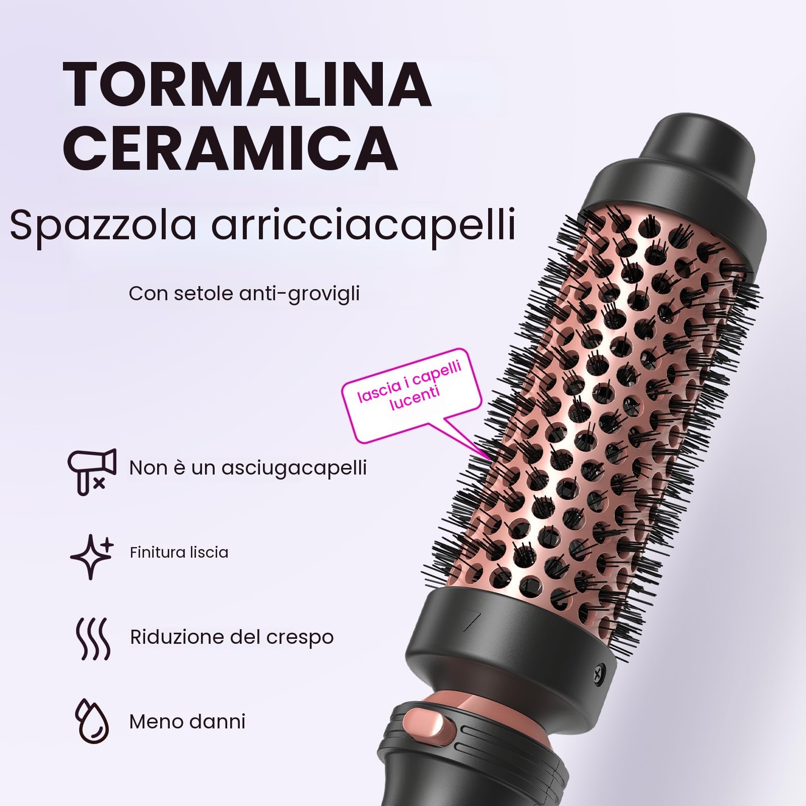 Wavytalk Arricciacapelli, 5 in 1 Set di pinze arricciacapelli con spazzola per arricciare e 4 ferri intercambiabili in ceramica (13-32 mm), guanto resistente al calore e 2 fermagli