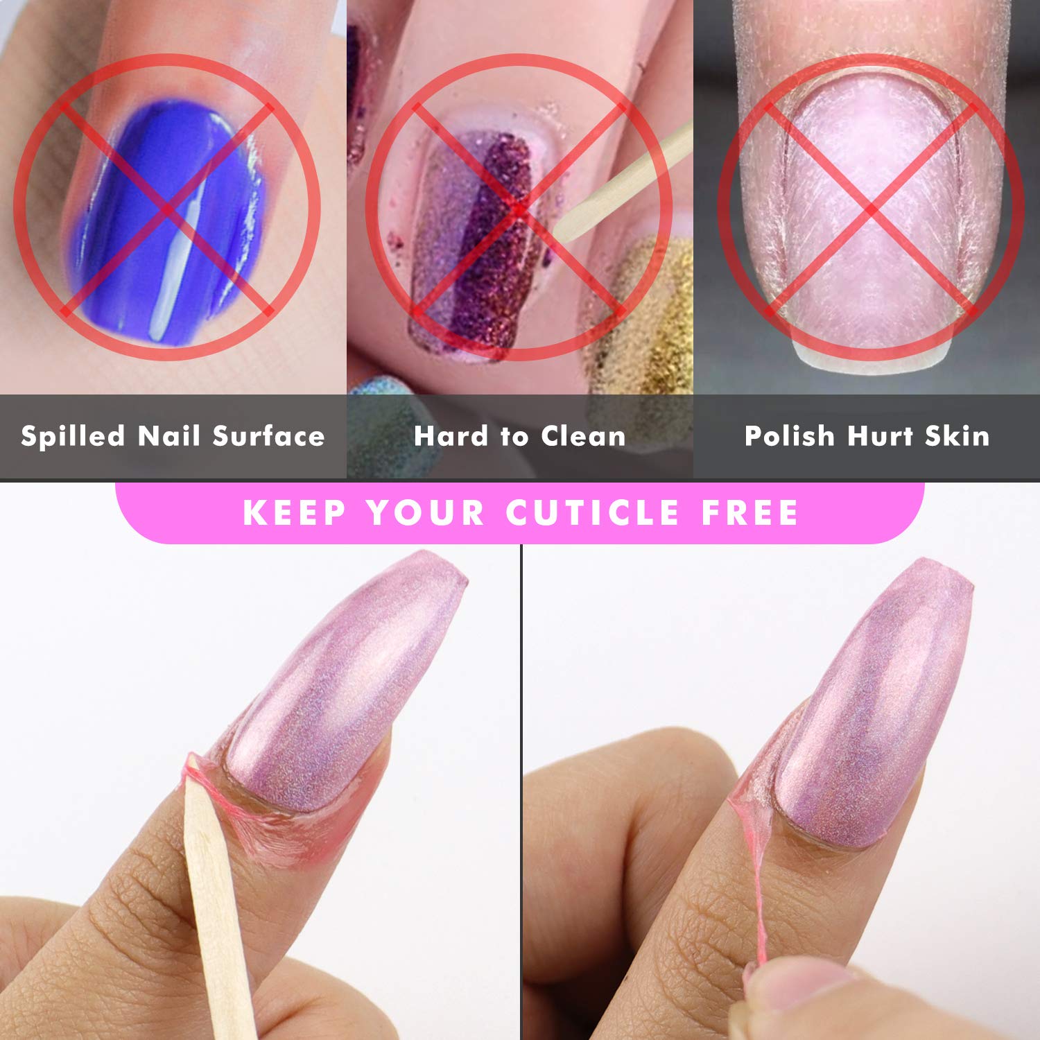 Liquid Latex for Nails 18ml - Ejiubas Latex Tape Peel Off Cuticle Guard Stamping Polish Barrier Skin Barrier Protector Nail Art Liquid Tape