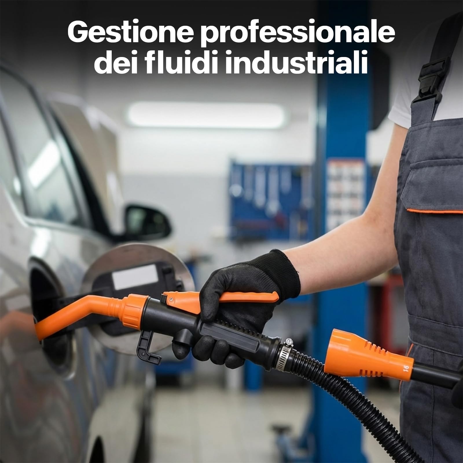 Pompa Benzina Elettrica a Batteria – Pompa di Trasferimento per Carburante (Benzina/Diesel/Olio/Gas/Acqua) con Ugello Rapido, Ideale per Auto, Barche, Giardino e Acquari