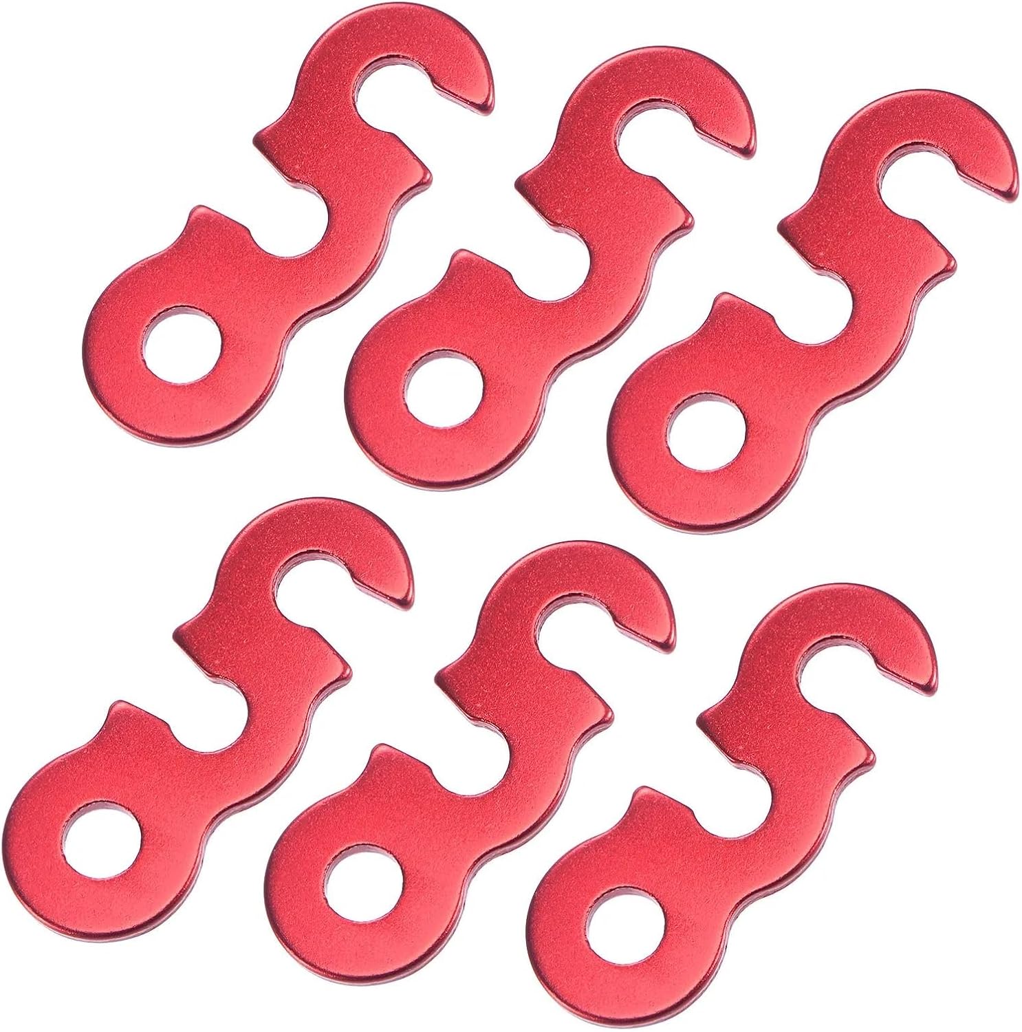 40Pcs Aluminum Rope Tensioner 8mm Dia. 3 Hole Straight Tent Cord Adjuster