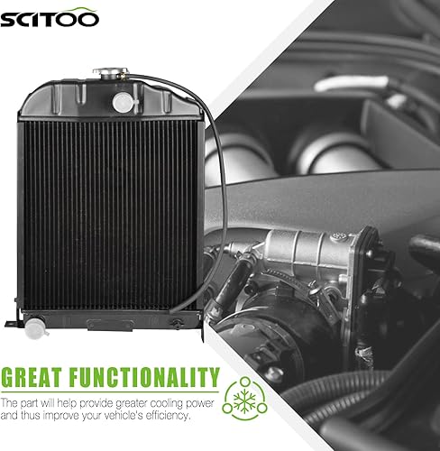 Miniatura 8 de SCITOO Radiador de tractor para modelos Ford 8N 9N 2N Cobre Latón Material 8N8005,86551430,AR2018,437821,20071032,211053