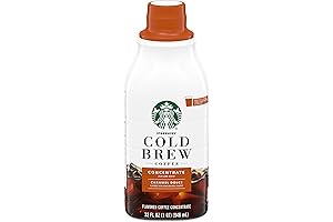 Starbucks Cold Brew Coffee Concentrate, Caramel Dolce, 100% Arabica, Multi-Serve Bottle (32 Fl Oz)