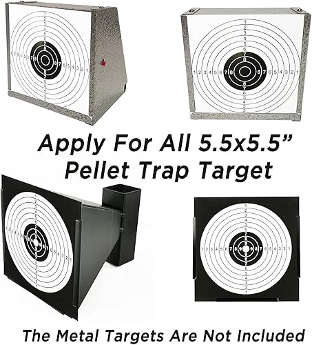 Miniatura 6 de Atflbox BB - Objetivo de trampa para armas con 20 blancos de papel y 100 papeles blancos negros