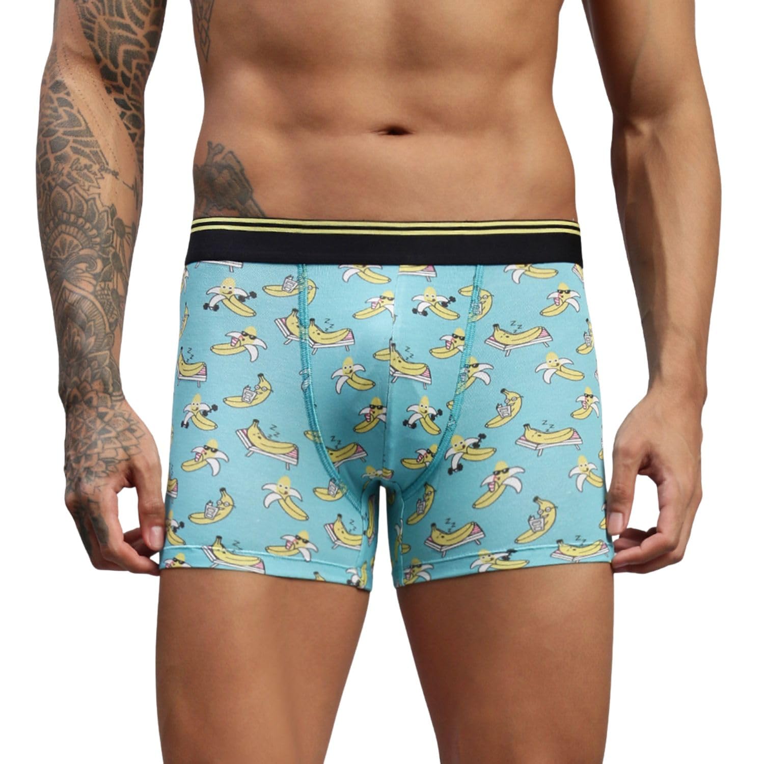 hayu Quirky Banana Men Modal Printed Trunks - Quirky Banana-picture-25