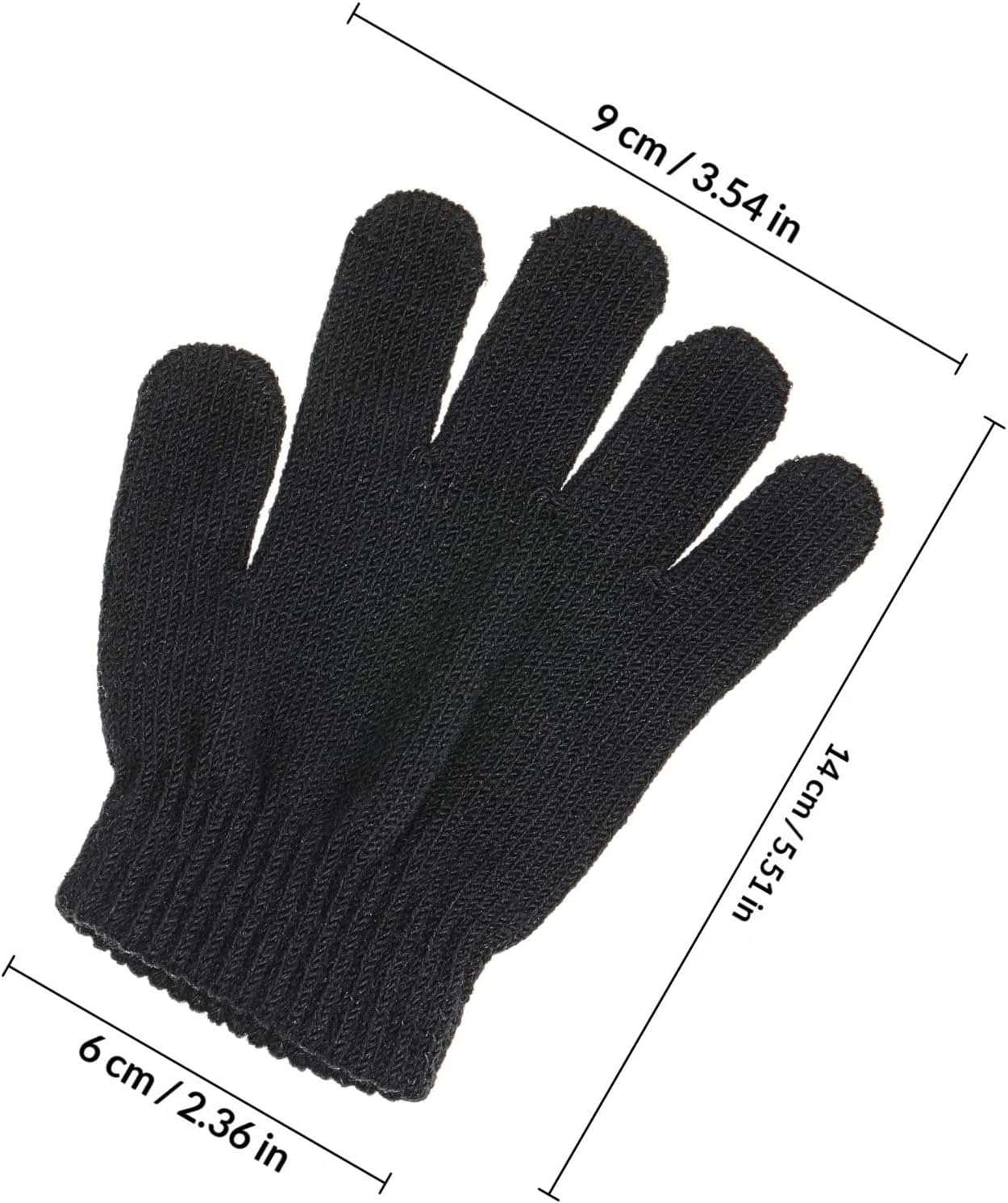 Boys Warm Knit Full Finger Gloves for Autumn Winter Wear