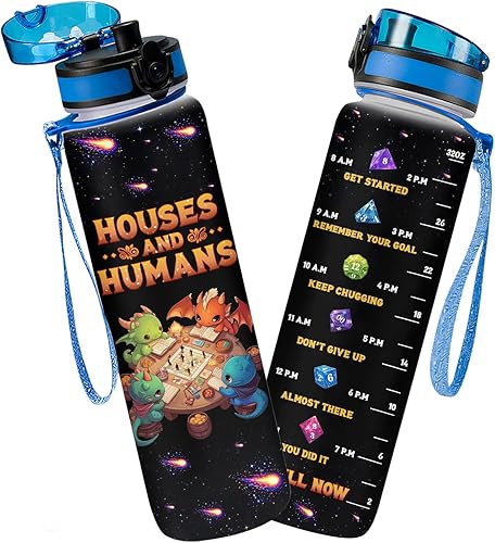 Miniatura 9 de Botella Rastreadora de Agua de Dibujos Animados de Perro de 32 Oz, Botella de Agua Aislada con Lindo Personaje de Perro Lindo perro,Azul 2,azul