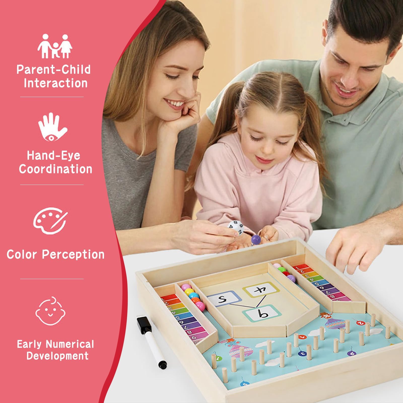 Jeux De Maths Maternelle - Manipulations Pour Additions, Soustractions Et Dénombrement - Jouet Éducatif En Bois Pour Enfants 3-6 Ans