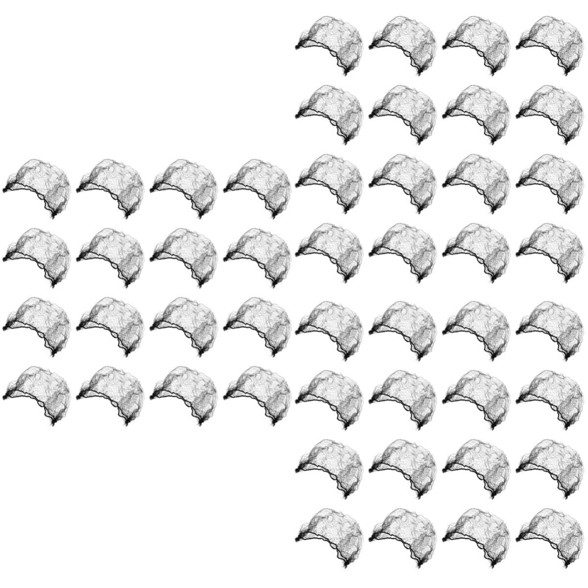 POPETPOP 300pièces Filets à Cheveux Invisibles Élastiques Résille Pour Perruques Coiffure Professionnelle Pour Danseurs Et Événements Spéciaux