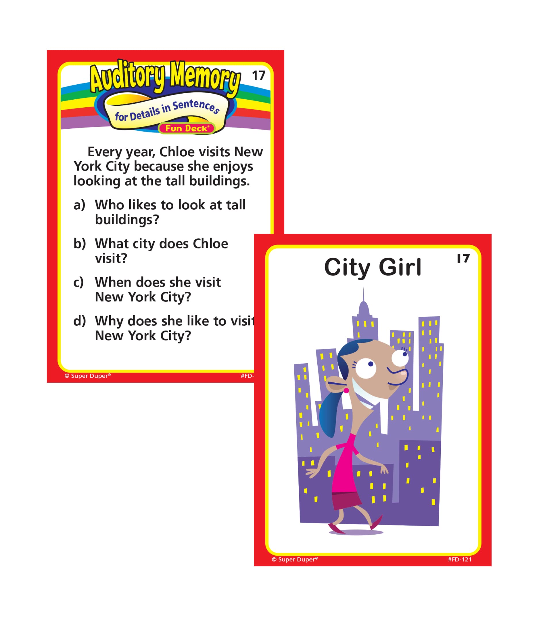 Super Duper Publications | Auditory Memory for Details in Sentences Fun ...