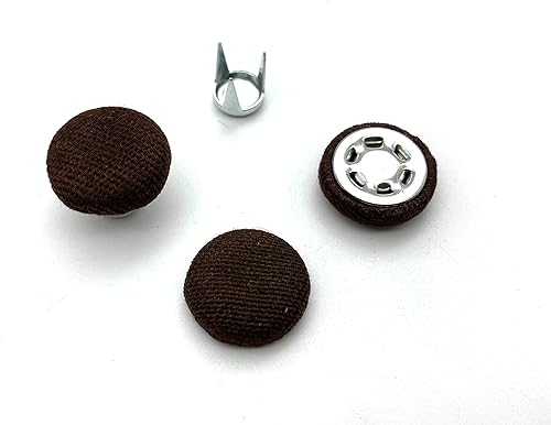 Gorra de béisbol de 58 pulgadas  0.630 in, con botones, botón superior, repuesto para fabricación, suministros de reparación color marrón H155E