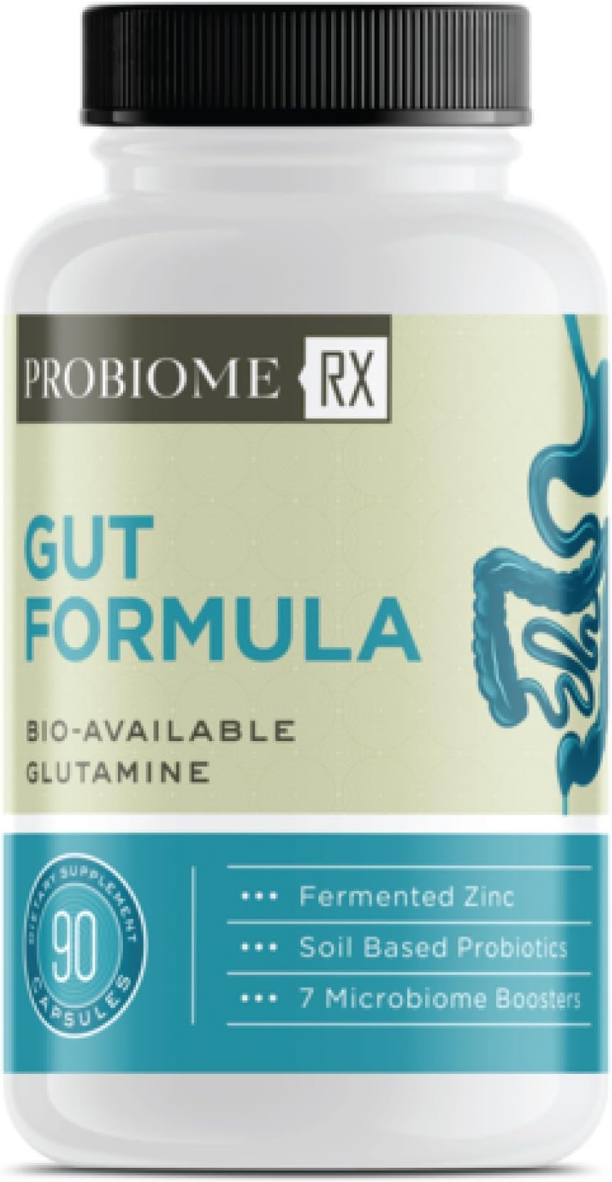 Ancient Nutrition ProBiome Rx Gut Formula Supplements, Gut-Integrity Blend for Gut and Immune Support, L-Glutamine and Licorice Root, 10 Billion CFUs* Per Serving, 90 Capsules