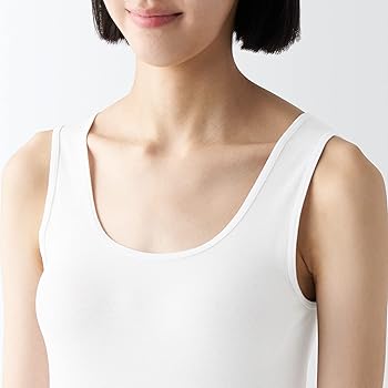 Amazon | 無印良品 さらっと綿 タンクトップ FCB22A3S 白 婦人S