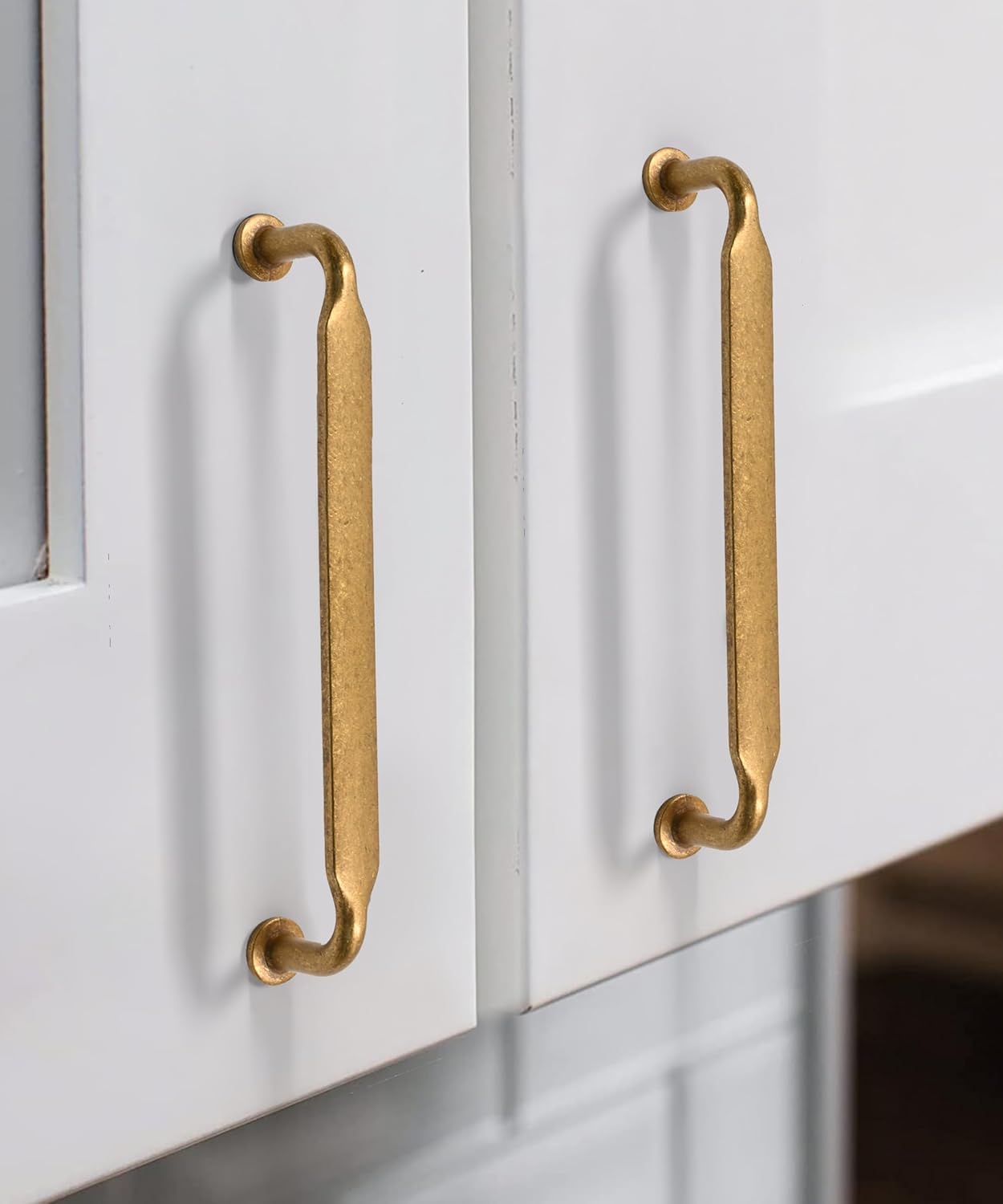 10 Pack 6-1/5''(160mm) Vintage Cabinet Handles Antique Cabinet Pulls Kitchen Antique Brass Drawer Pulls Dresser Hardware for Cupboard Bathroom