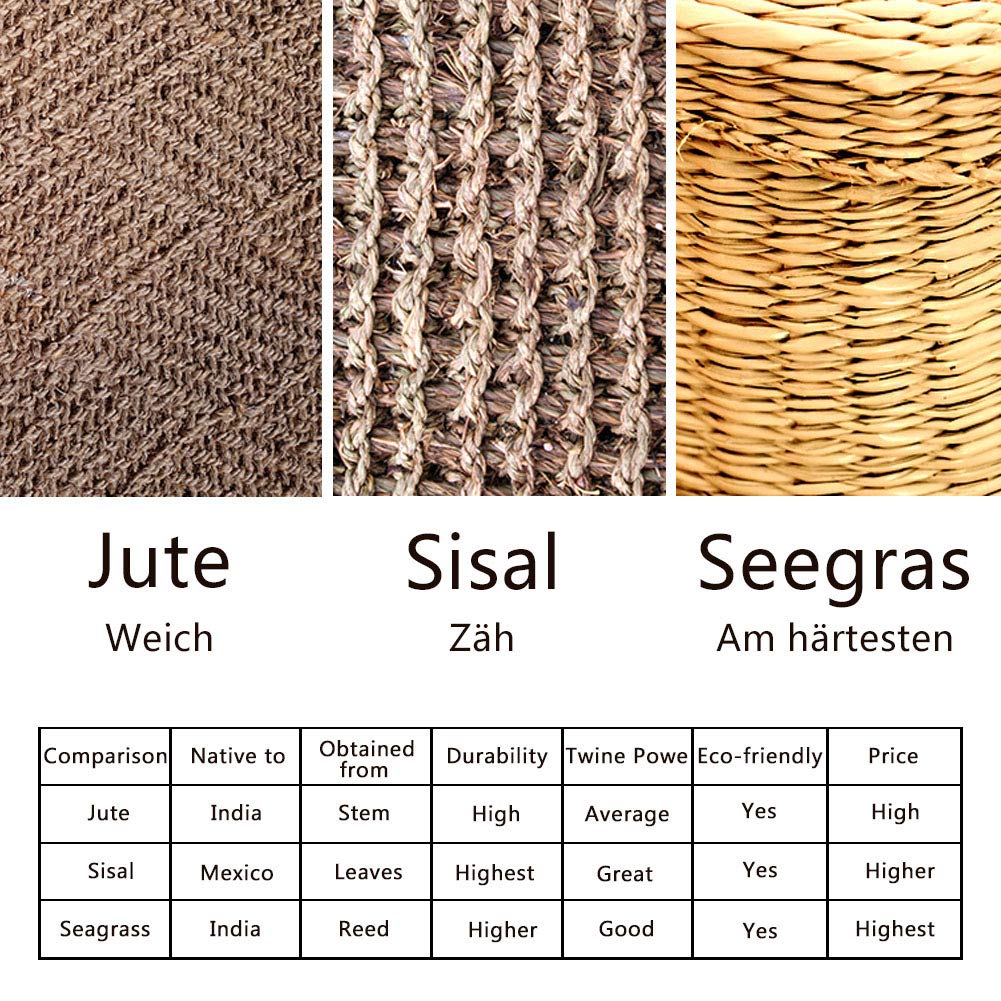 6mm Sisal Seil zum Reparatur und Ersatz von Katze Kratzen Säule, Kratzbaum, Katze Kratzen Pad/Matte/Kicker Spielzeug, Rohr/Treppe/Reifen Verpackung, Zuhause Dekoration, 6mm*20m, Schwarz