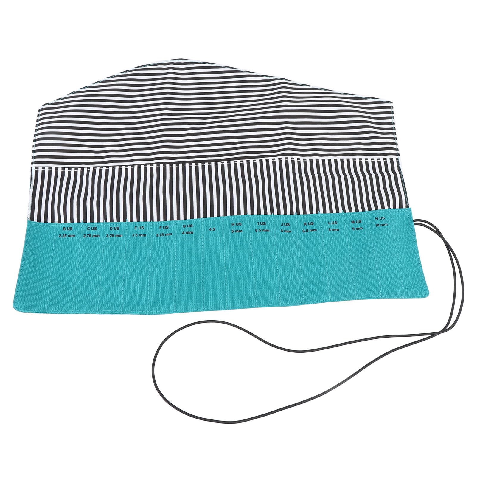 Crochet Hook Storage Bag, Portable Knitting Needles Holder, Roll Up Knitting Needles Holder Case with Size Slot Markings for Crochet Storage Travel Accessories (Green)